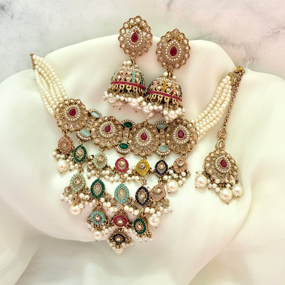 Niara multi Polki choker