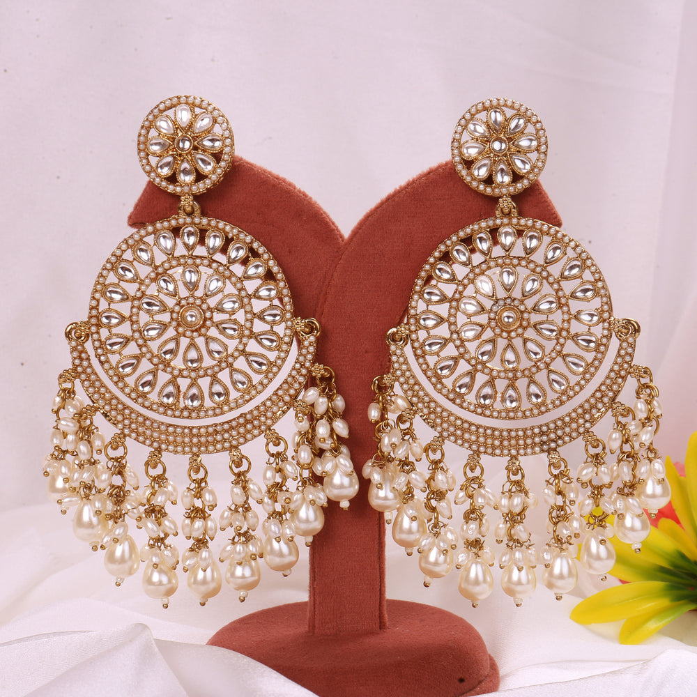 Apsara Chandbali Gold Earrings