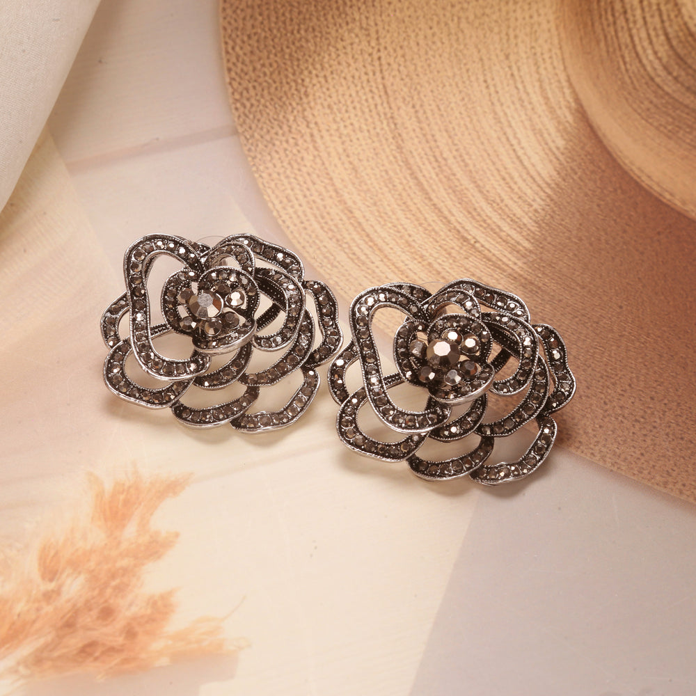 Bloom Rose Stud Earrings