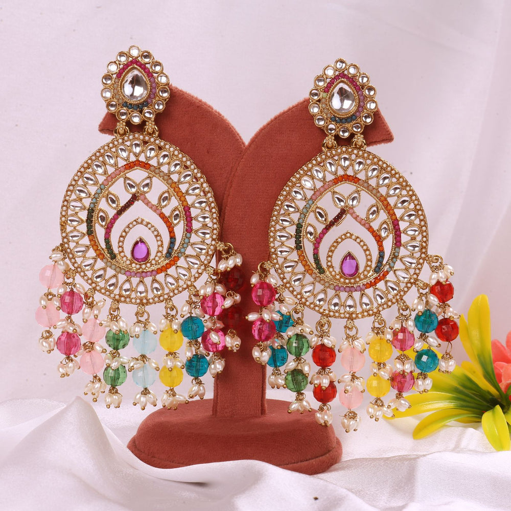 Virha Multi Chandbali Earrings